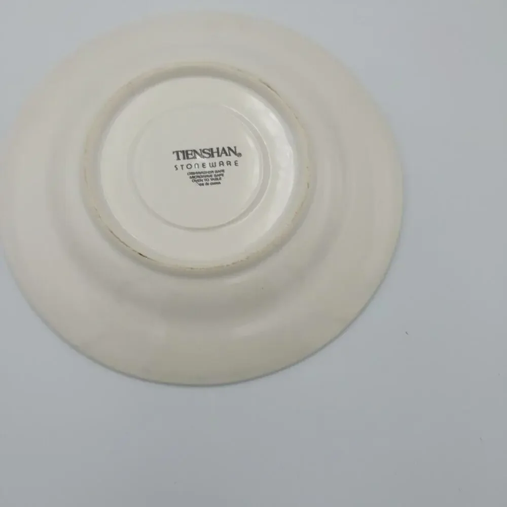 Tienshan Stoneware‎ white & Blue Saucer from the Fantasy Unicorn Set VTG